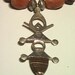 African Moroccan cross necklace with ancient quartz beads