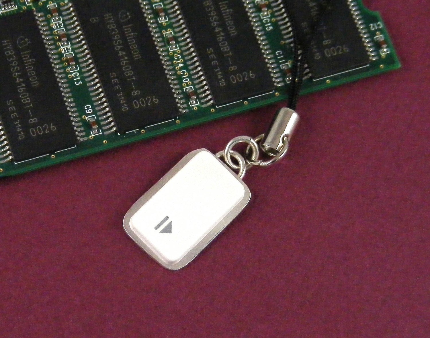 iCharm - Handmade Recycled Apple Key Cell Phone Charm
