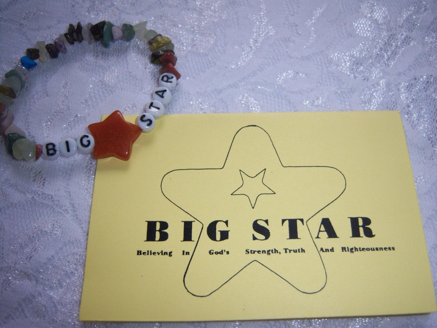 BIG STAR Inspiriational Bracelet Believing In God's Strength Truth And Righteouness