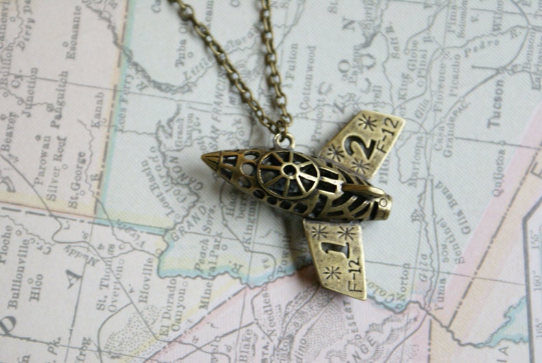 Retro Spaceship Necklace
