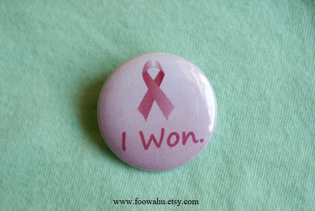 I won - Charity Pinback Button Badge