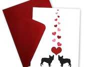 French Bulldogs in Love - Valentine card personalized with your message