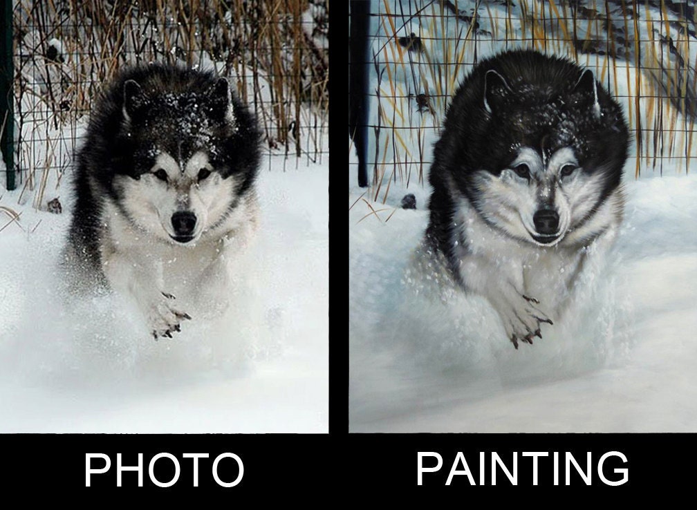 Hand Painted Pet Portraits - Oil on canvas 16x20 (other sizes and options available)