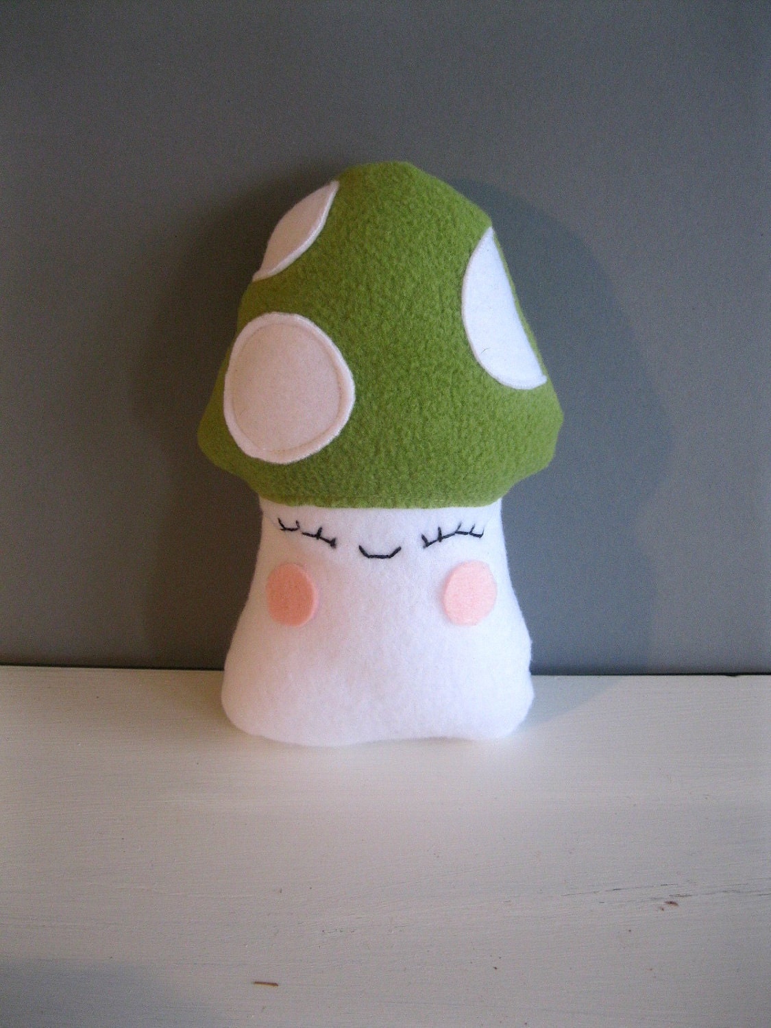 Woodland Mushroom Plushie - Stuffed Toy Mushroom in Green