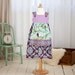 Plum Bird Apron Dress, Size 5, Ready to Ship by The Cottage Mama
