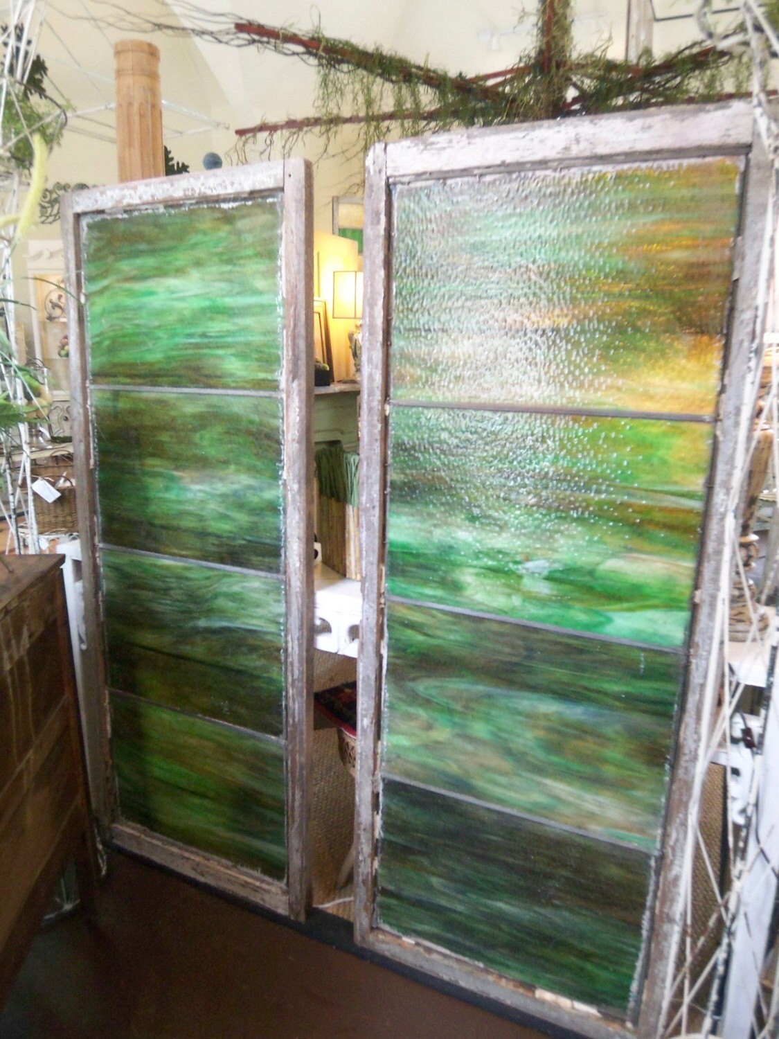 old glass windows