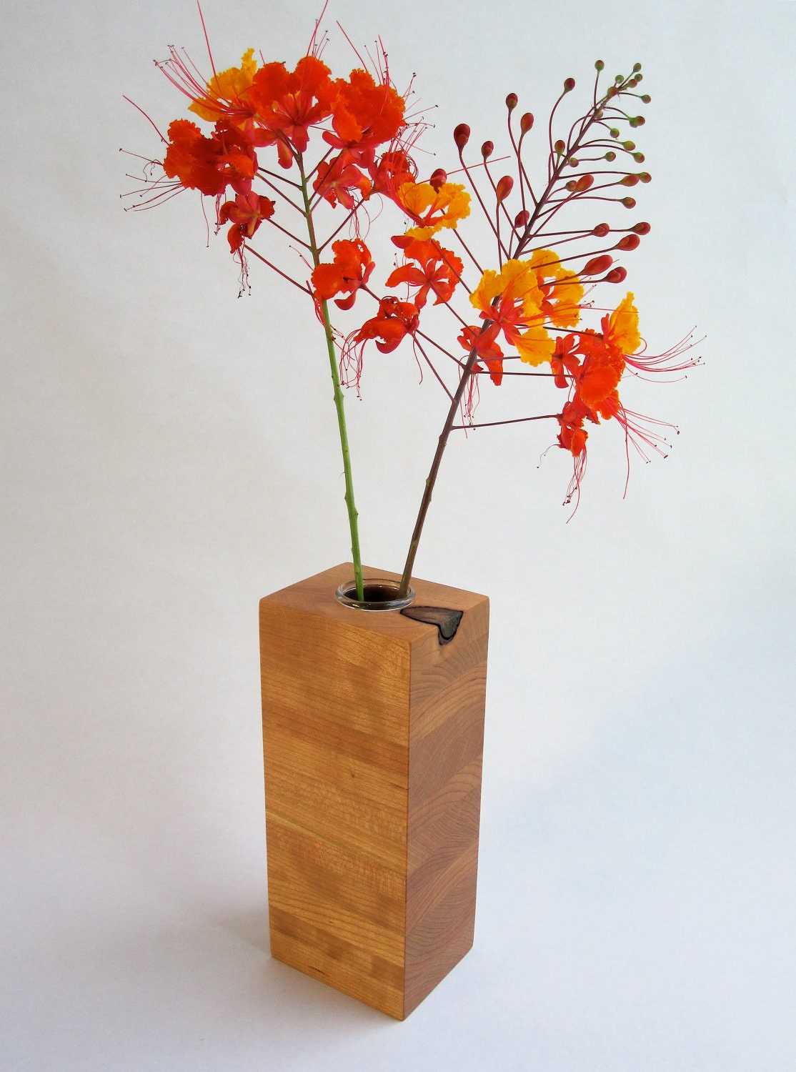 Medium Rect Vase in Cherry