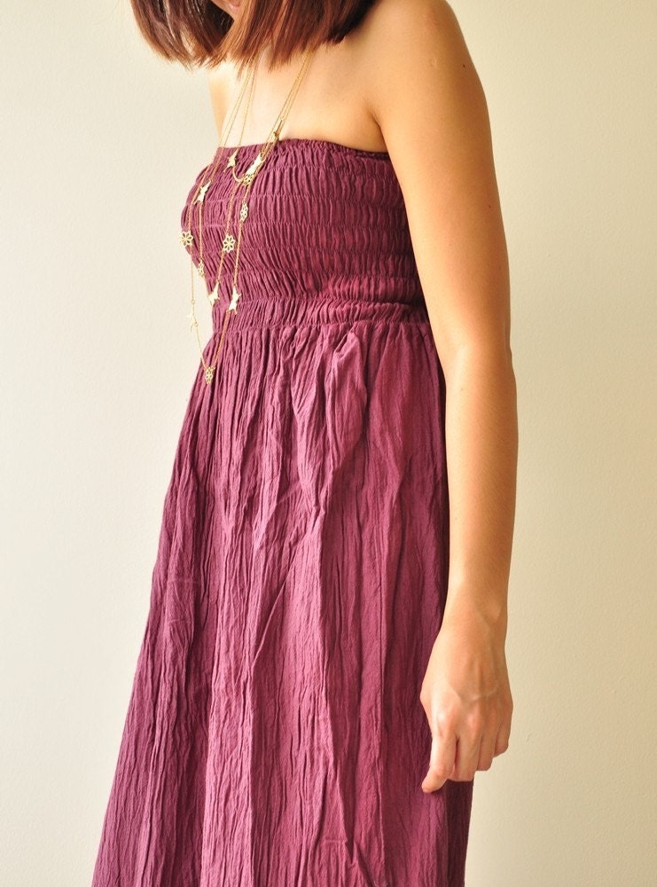 Top Of the world.... Purple cascual long sundress,tube top