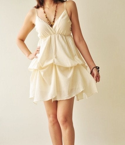 Jazzy.... Cream  Cotton Dress