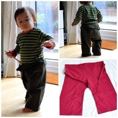 Kid's fisherman pants (Red) 2T-3T