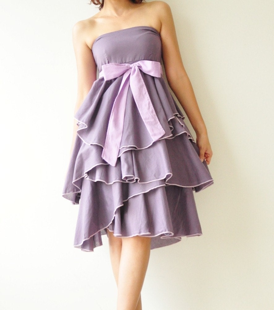 Waft ... Purple Cocktail Dress 2 Sizes Available