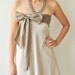 Two tone.... Cream-Brown Cotton Dress