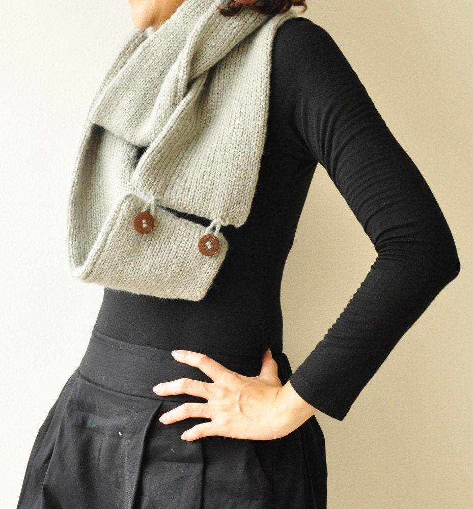 Grey Donut Loop Scarf