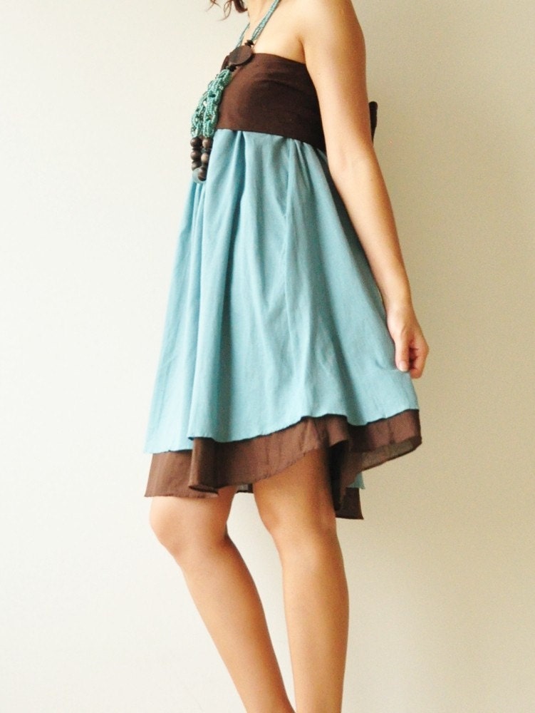 Wind of change Part II.... Blue-Brown Cotton Dress