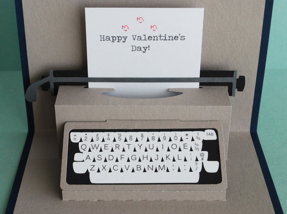 Typewriter Pop-Up Card