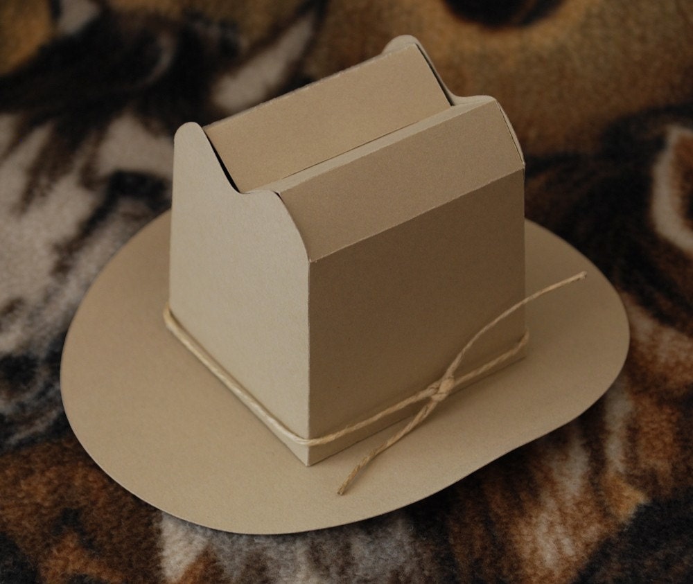 Cowboy Hat Gift or Favor Box by PeadenScottDesigns on Etsy