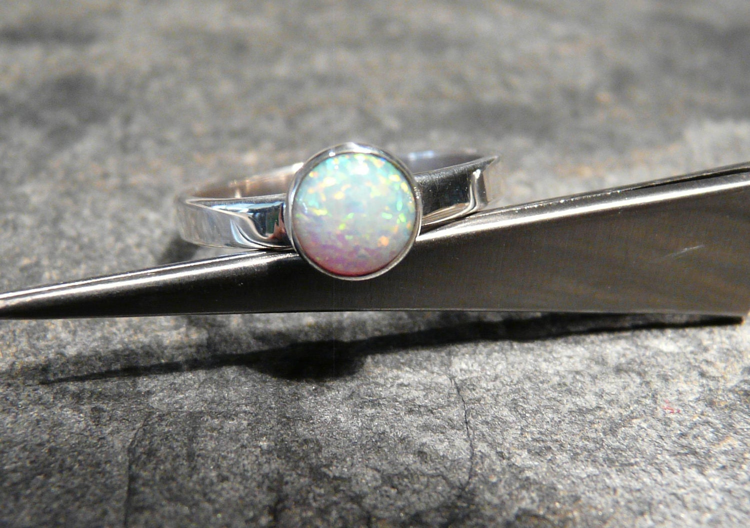 Sterling Silver Opal Ring