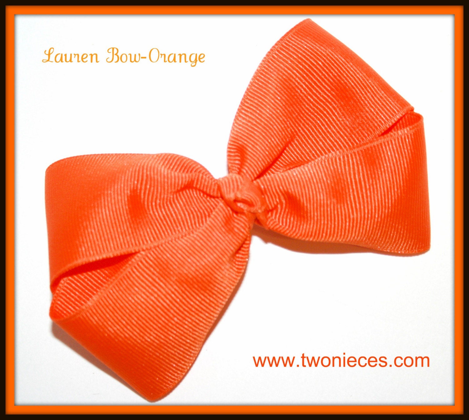 Two Nieces Lauren Bow-Orange
