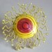 Resin and Metal Sun Ring with Glass Beads - Statement Ring - SUNBLAZE 1