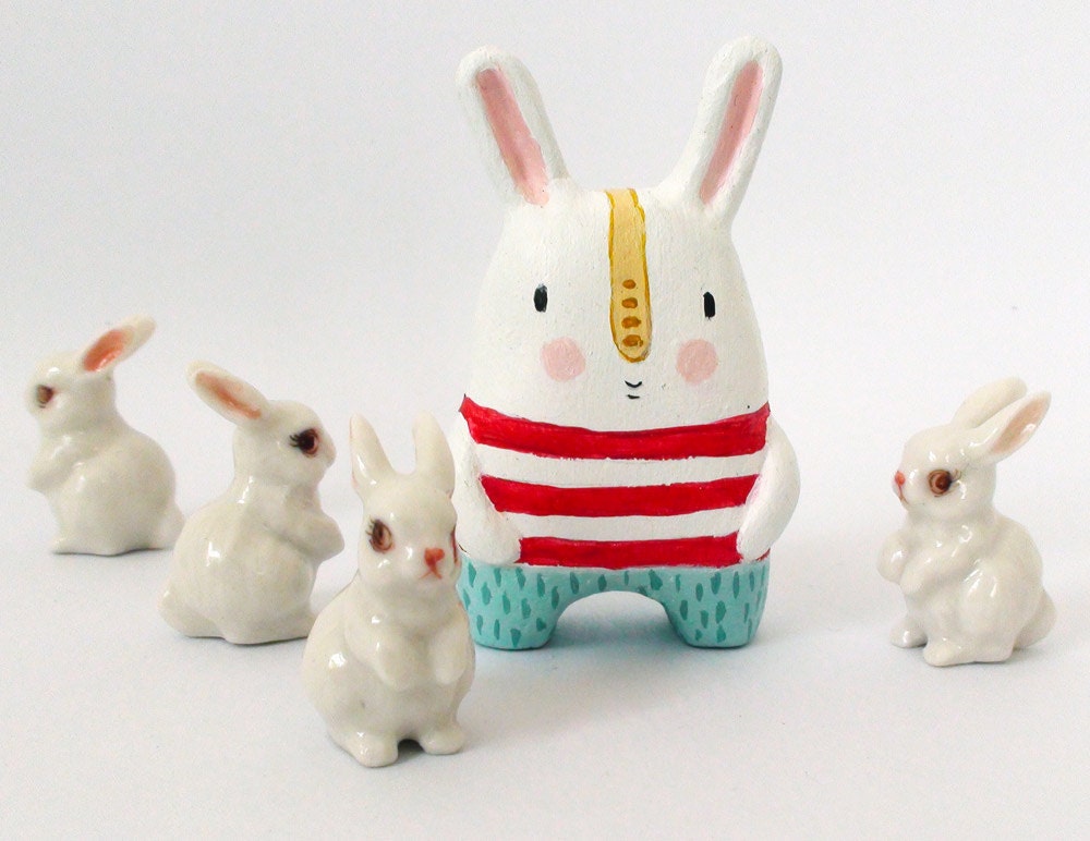 Miniature art doll- Bunny from Mars