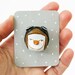 Animal brooch - Aviator bird - Forest creature pin - Animal face wearable art - Gift under 20 dollars