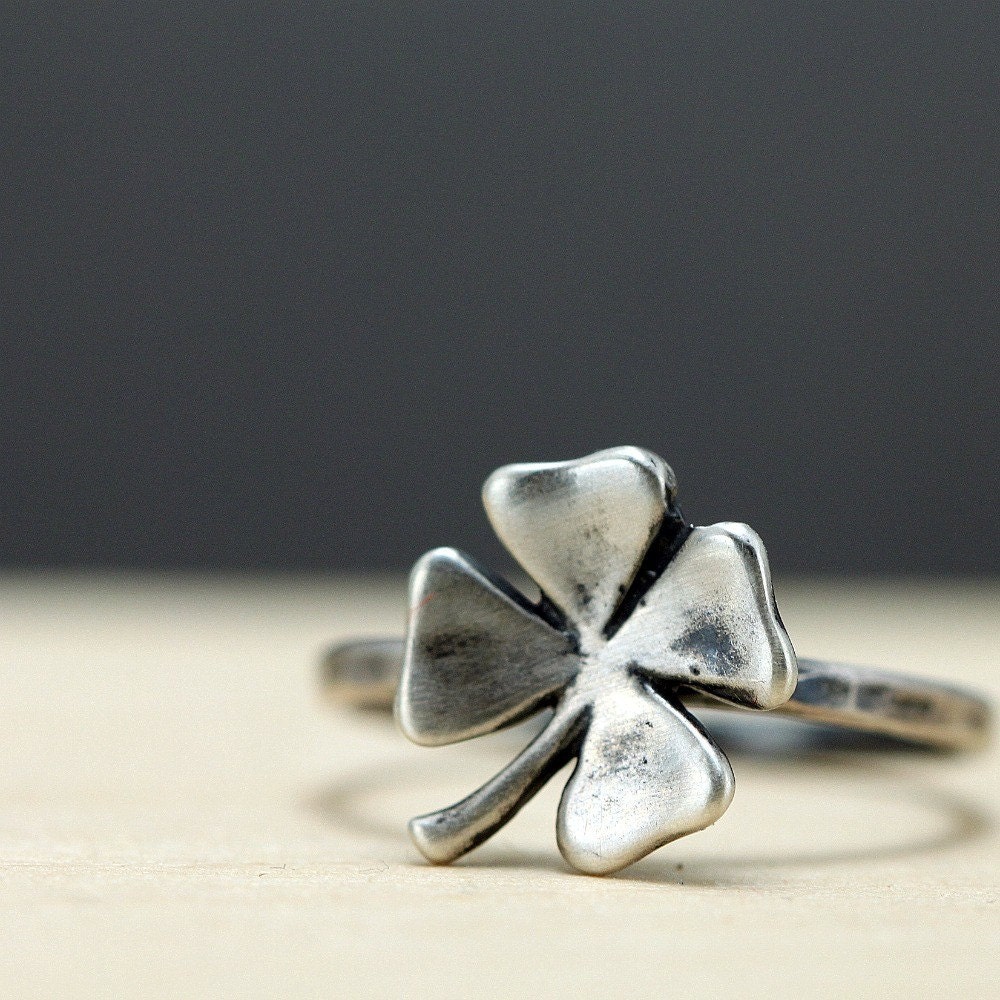 Four Leaf Clover Ring Sterling Silver
