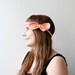 Cute headband with a small bow - peach