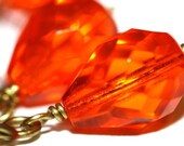 Orange Glass Earrings - 'Paradise Found' - Simplish