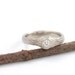 14k Palladium White Gold Tree Bark Love Knot 3mm Diamond Ring