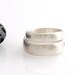 Wish Upon a Star - 6mm Palladium Sterling Shooting Star Wedding Band Set