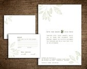 Nature and leaves Wedding Invitation Set