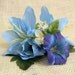 Pinup Hair Flower- Shades of Blue Large Bold Statement Piece- Pinup Retro Rockabilly Day of the Dead