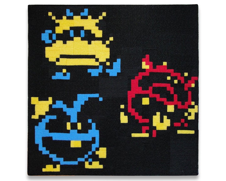 Dr. Mario Viruses 12 x 12 Felt Collage