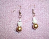 Brassy Pearl Earrings