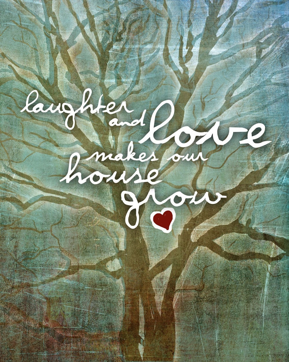 Laughter and Love / original illustration ART Print SIGNED / 8 x 10