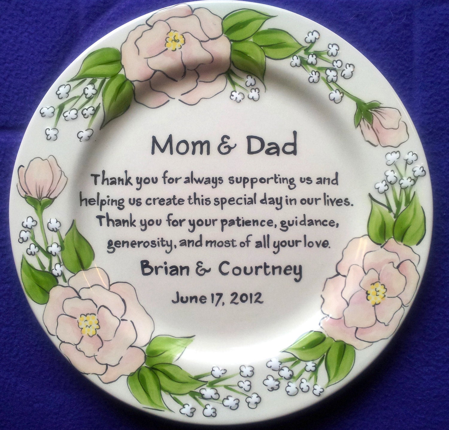 Mother of the Bride Gift Personalized to my Mom and Dad- Wedding Gift ...
