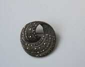 Sterling Silver Marcasite Brooch - Vintage