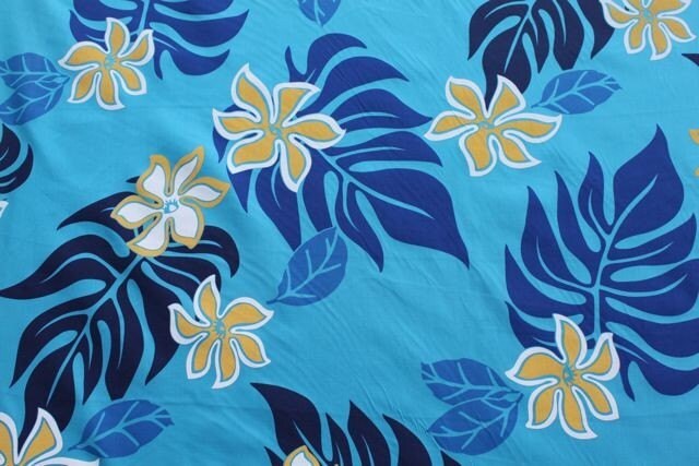 blue hawaiian print