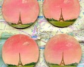 Distressed Eiffel Tower Coasters by SBMathieu