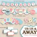 HOT AIR BALLOON Baby Shower Printable Package in Coral- Instant Download