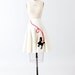 50s circle skirt xs - 1950s poodle skirt white cream full felt school dance prom: Dance-A-Thon