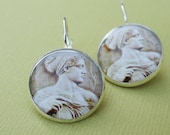 Greek Goddess Sterling Silver plated Earrings