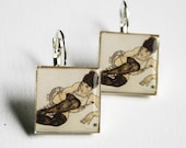 Egon Schiele Square Earrings