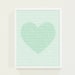 Baby Nursery Wall Art - Love Letter Heart in Mint Green Pastel
