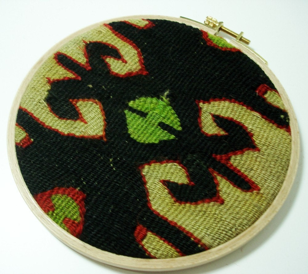 Hand Embroidered-Turkish Antique Kilim -Wall Hanging