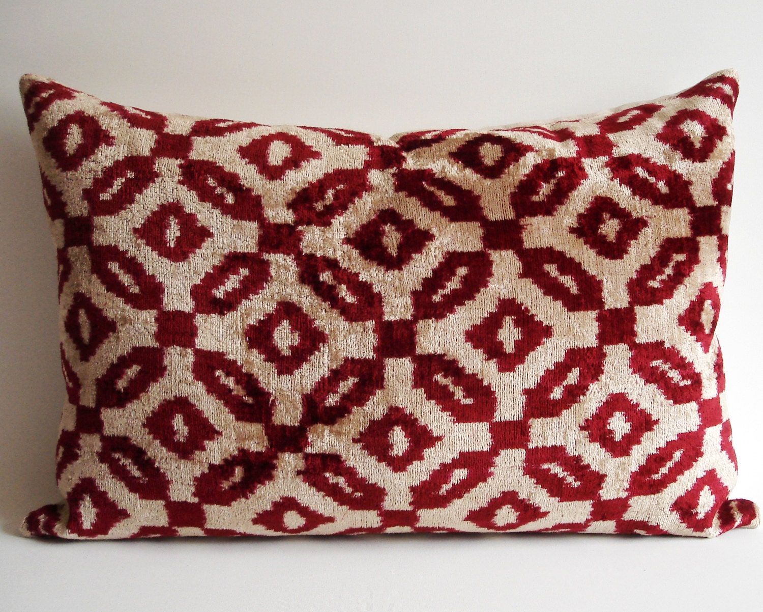 BIG SALE / Decorative Pillow,Throw Pillow Cover, ikat Velvet Pillow Cover, Lumbar Pillow Cover, Silk Pillow, Velvet Pillow