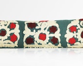 Sukan / Vintage suzani bolster pillow - lumbar pIllow cover - long pillow cover - bolster pillow - large bolster pillow -