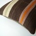 BIG SALE / Organic Shine Society Modern Bohemian Throw Pillow. Handwoven Wool Vintage Tribal Turkish Kilim Pillow Cover.