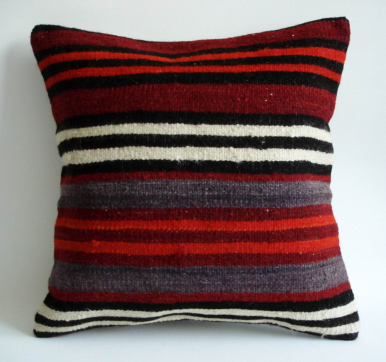 Sukan / Hand Woven Vintage Turkish Kilim Pillow Cover, Decorative Pillows, Accent Pillow, Throw Pillow - 16x16