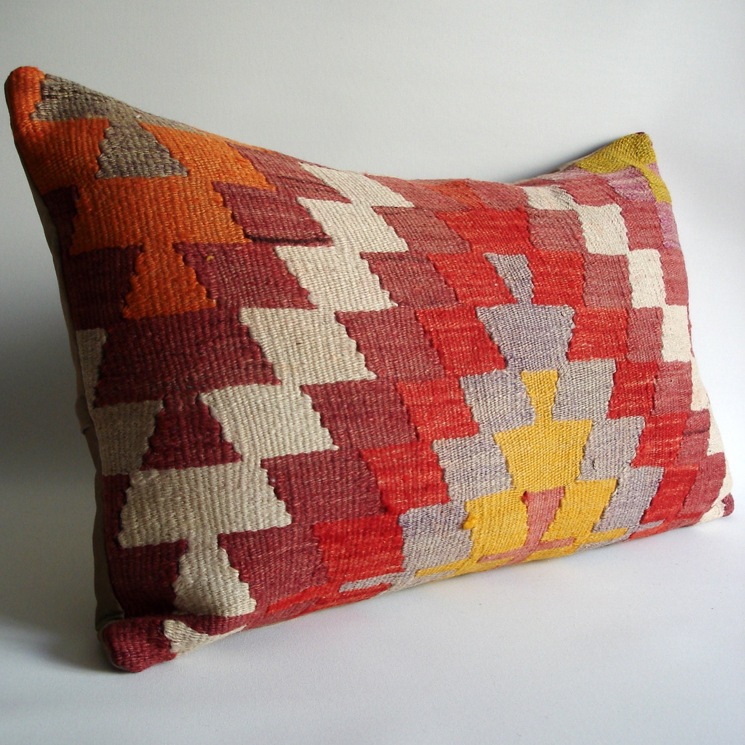 Sukan / Hand Woven - Turkish Kilim  Pillow Cover - 24x16 inch